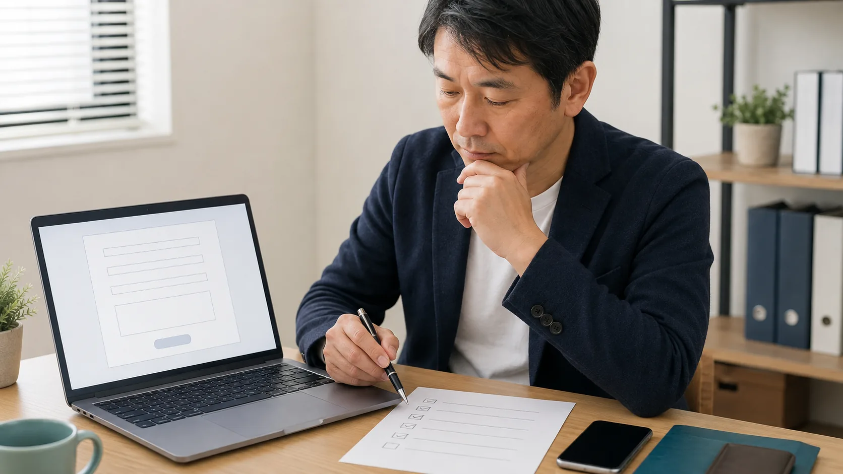 問い合わせフォームの入力項目を見直す事業者のイメージ
